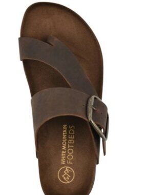 White Mountain Harley Footbed Sandals Brown Size 9 NWT